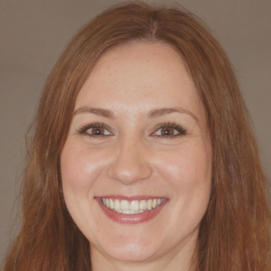 Chef instructor Nadine Burckhardt in professional kitchen attire